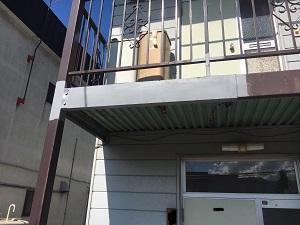 札幌市手稲区のアパートの外部鉄骨リフォーム修理工事