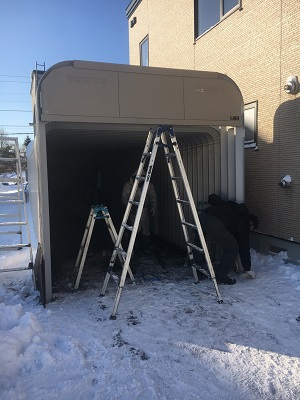 札幌市北区カスケードガレージかさ上げ工事＋シャッター新規