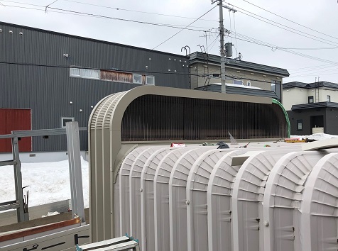 小樽市で車庫の高さ延長工事　カスケード
