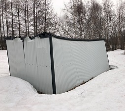 札幌市南区,　雪害被害でガレージの屋根落ちる