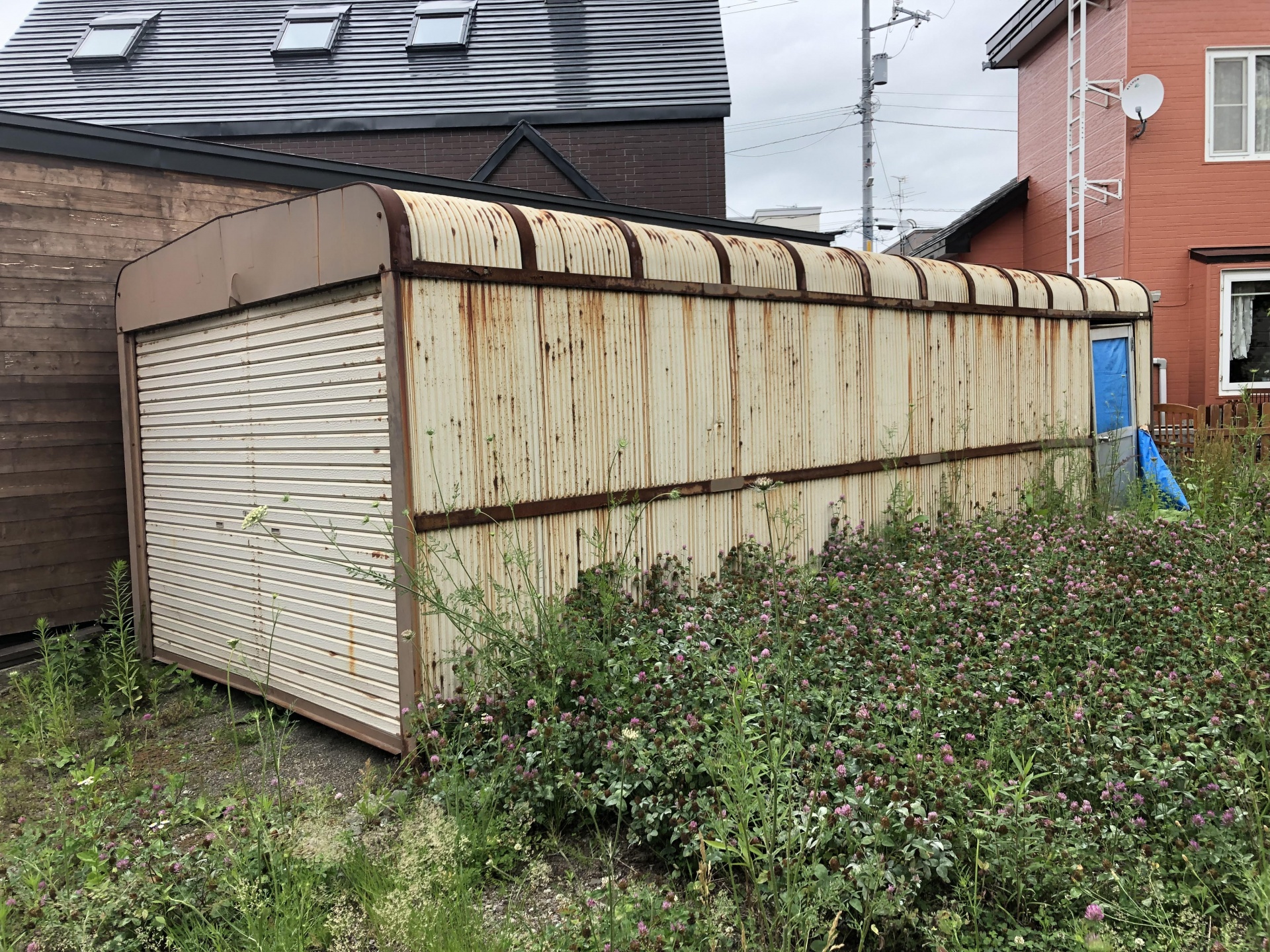 札幌市北区 車庫リフォームのガレージ解体撤去工事
