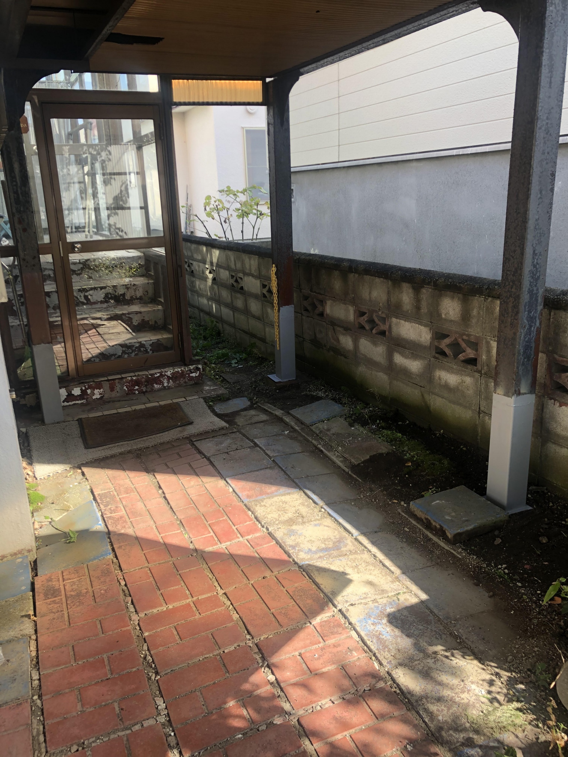 札幌市北区k様　鉄骨修理＋カーポートフレーム、屋根塗装
