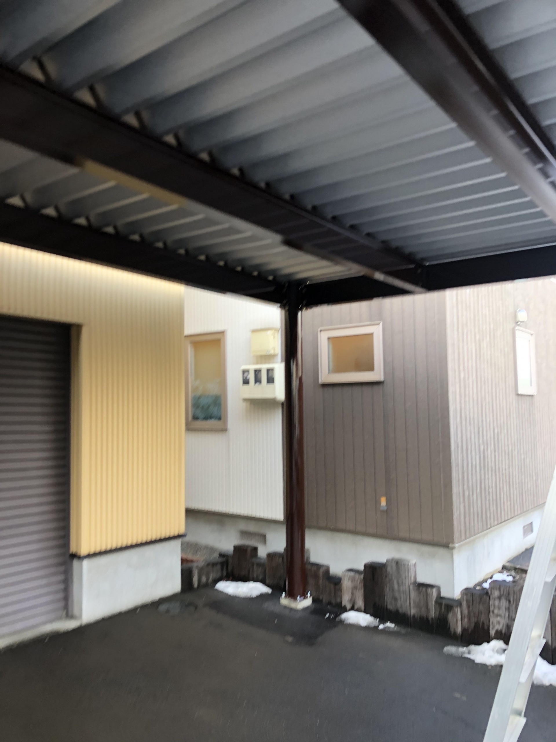 札幌市　東区　H様 　中川製作所２台用　鉄骨カーポート