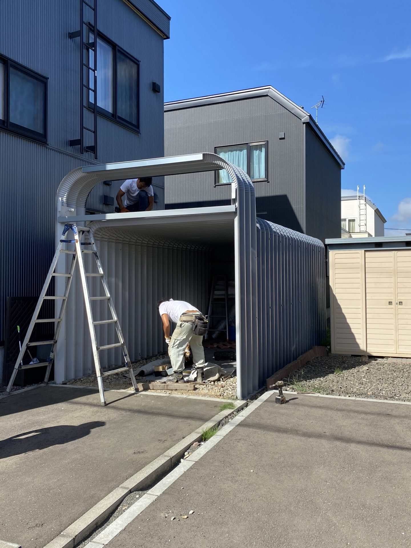 札幌市北区N様 ガレージかさ上げ工事