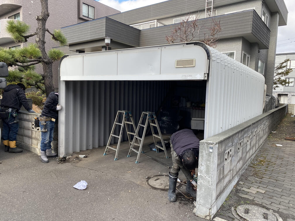 札幌市 豊平区平岸 ガレージ工事