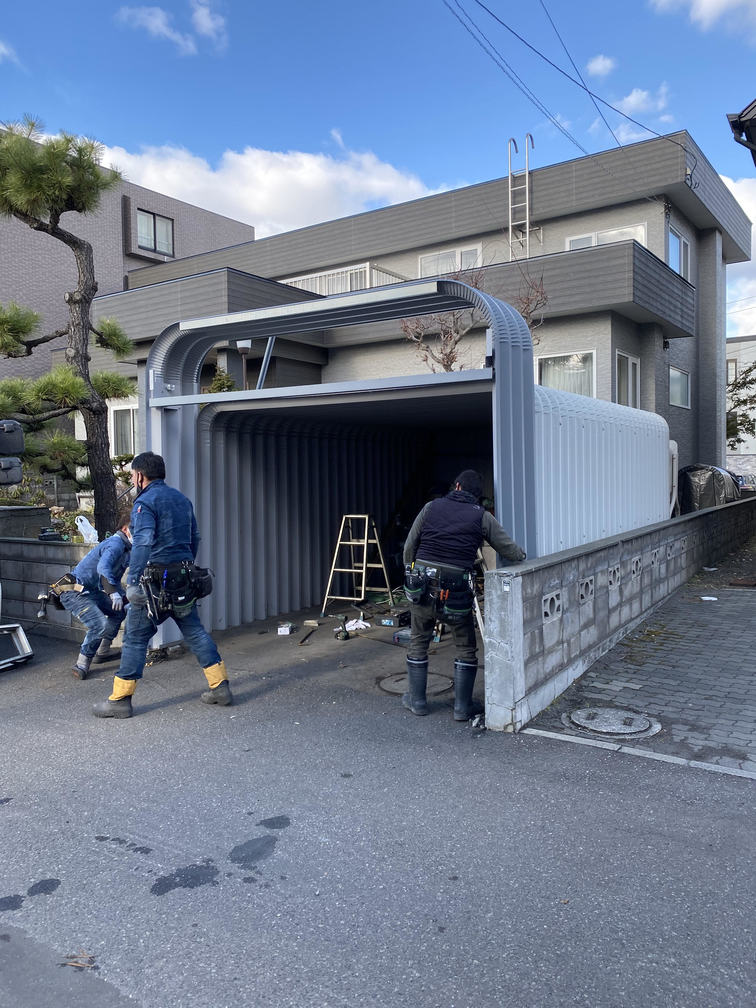 札幌市 豊平区平岸 ガレージ工事