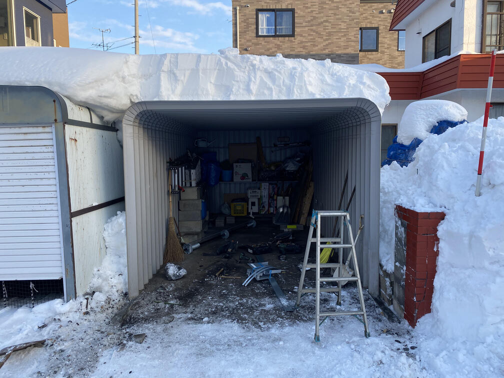 札幌市 北区　ガレージ かさ上げ工事