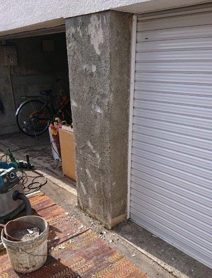 札幌市西区　モルタル壁補修工事