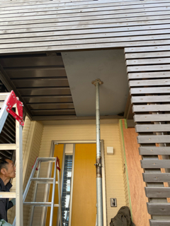 札幌市　階段補強工事、モルタル面の補修、防水補強工事