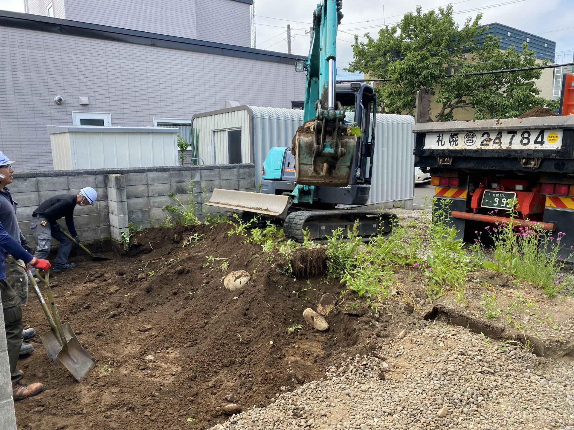 札幌市南区　路盤整地工事