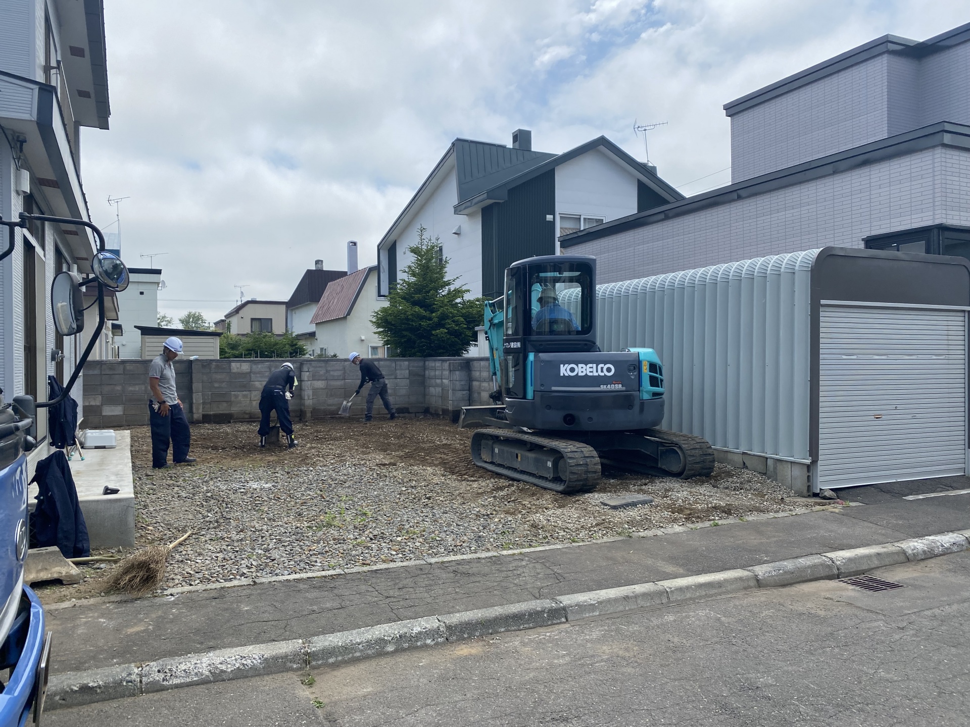 札幌市南区　路盤整地工事