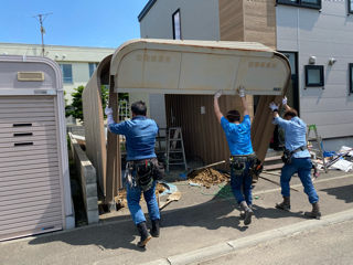 札幌市北区　ガレージ工事