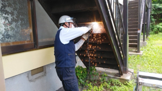 小樽市　鉄骨階段補修・補強工事