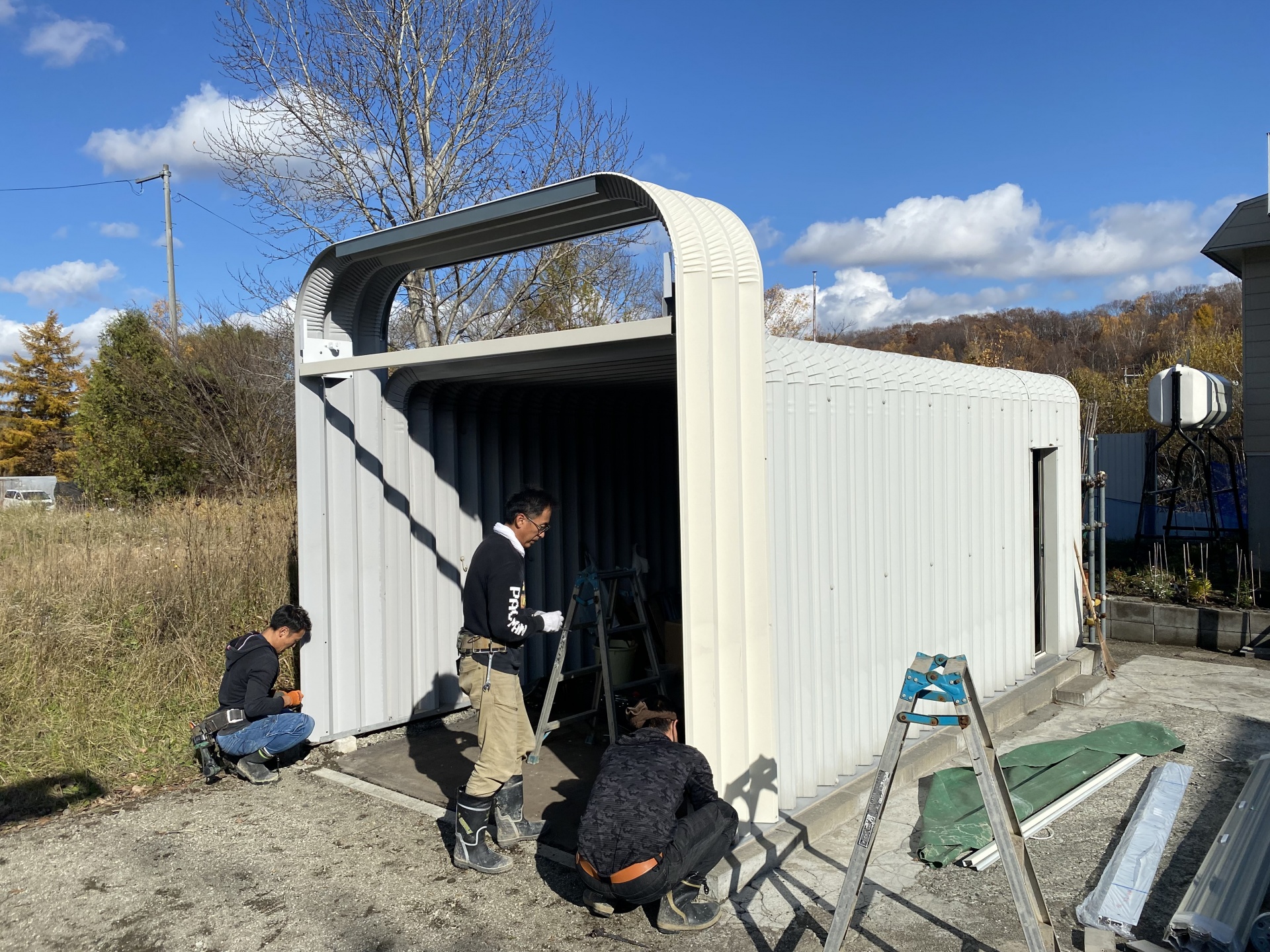 札幌市南区　 ガレージかさ上げ工事