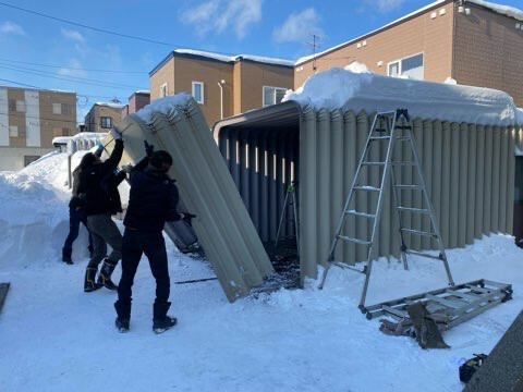 札幌市手稲区　ガレージのかさ上げ工事