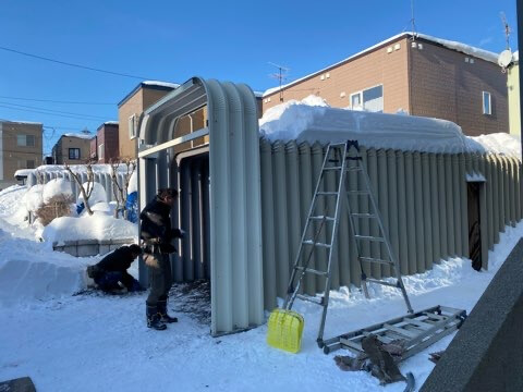 札幌市手稲区　ガレージのかさ上げ工事