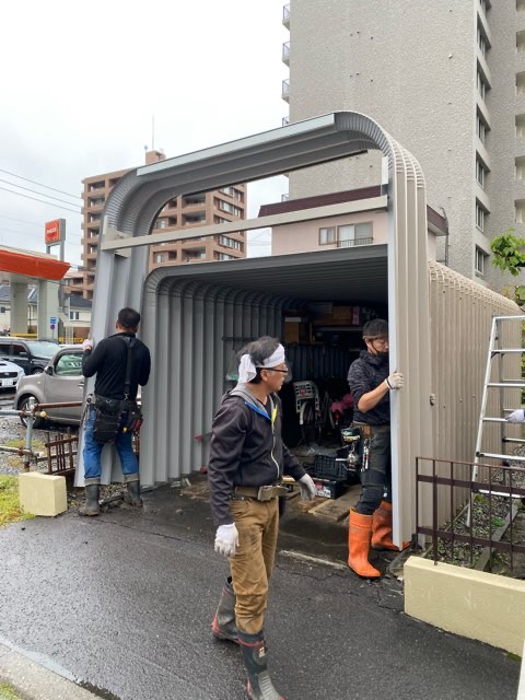 札幌市豊平区でガレージのかさ上げ工事