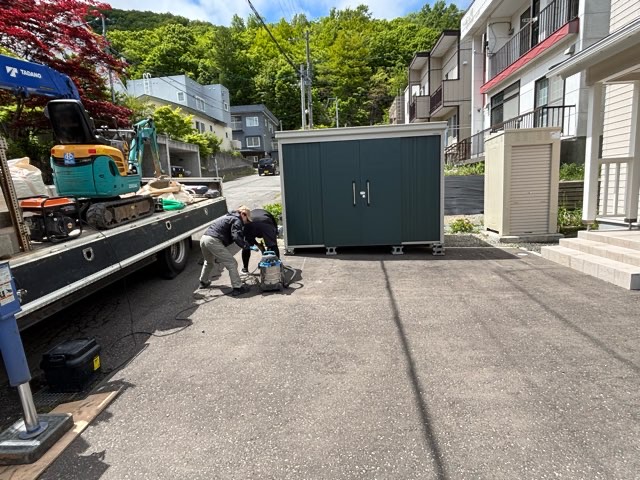 札幌市西区にて中川製作所カーポート　ジクイ工事