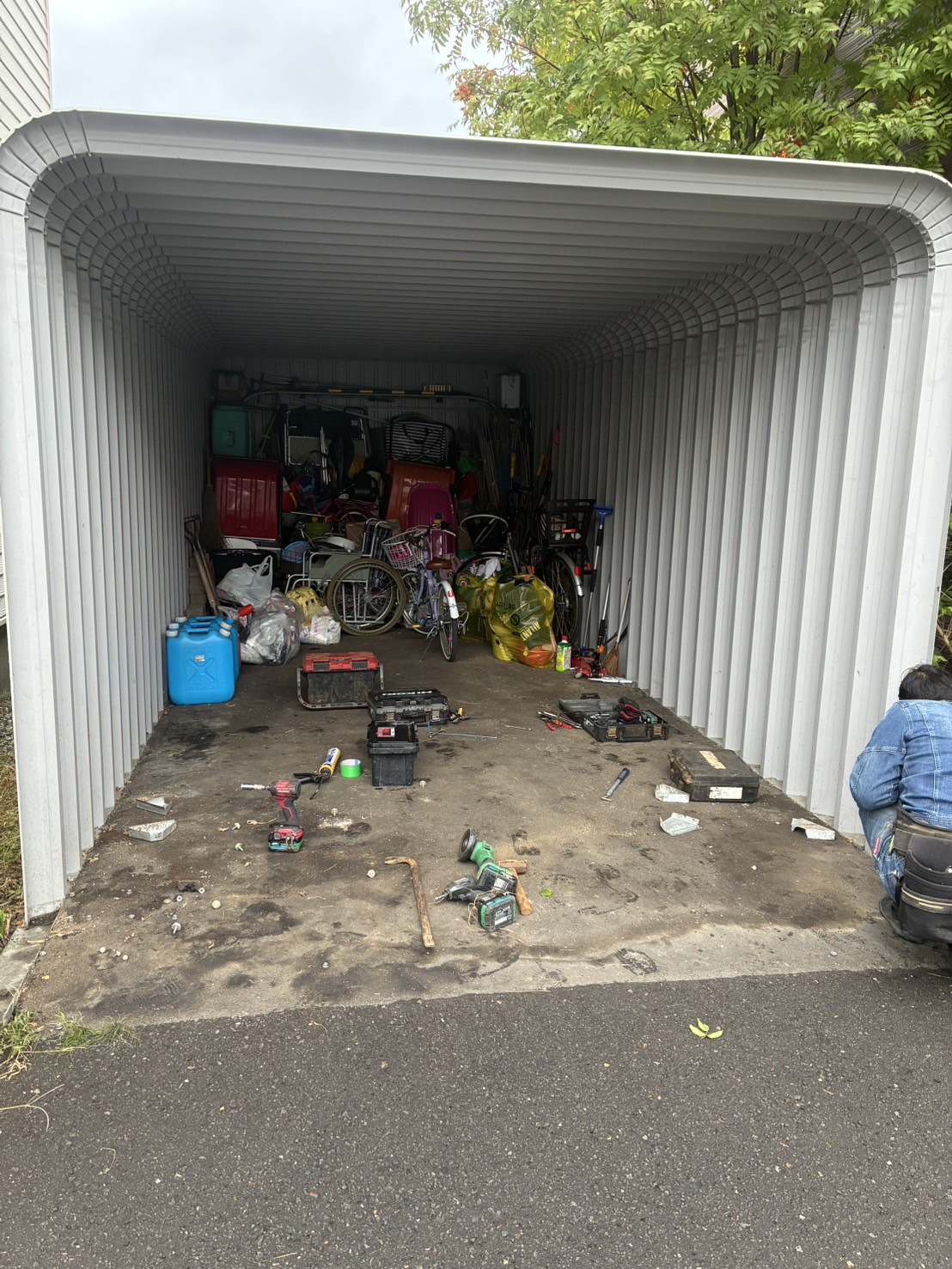 ガレージかさ上げ工事